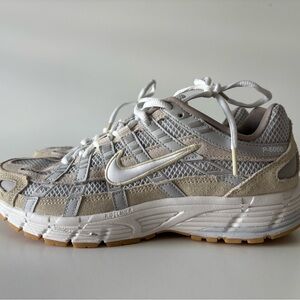 Nike P-6000 in Light Gray and White with Tan Accents